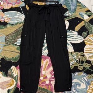 Chic Silk Black Women's Cargo Pants